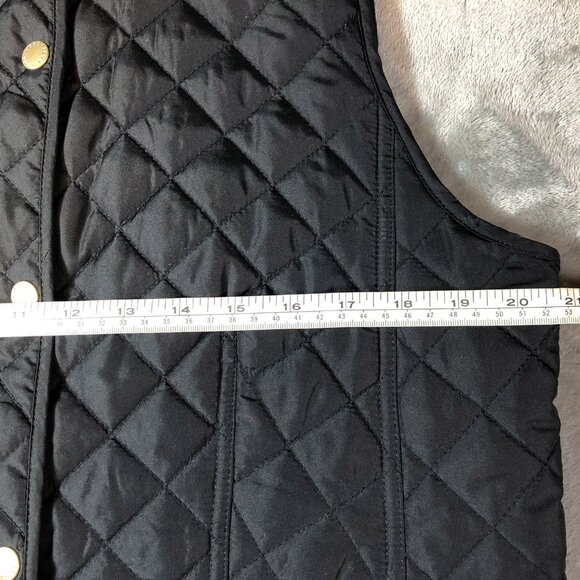 IZOD Puffer Quilt Vest Ladies Large black Leopard lining - Picture 5 of 6